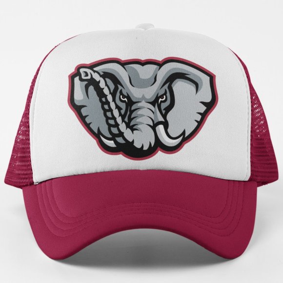 NEW Alabama Crimson Tide Elephant Head Foam Trucker Mesh Snapback Hat 2TONE - Picture 1 of 3